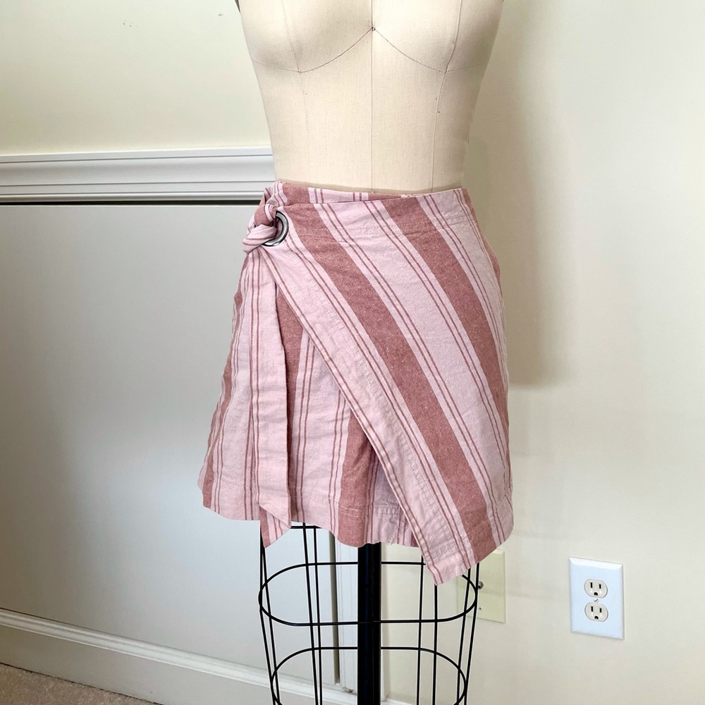 Free People Wrap Skirt - Pink/Mauve